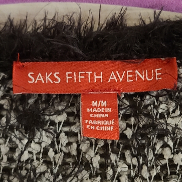 Saks fifth ave fuzzy cardigan - Picture 5 of 5